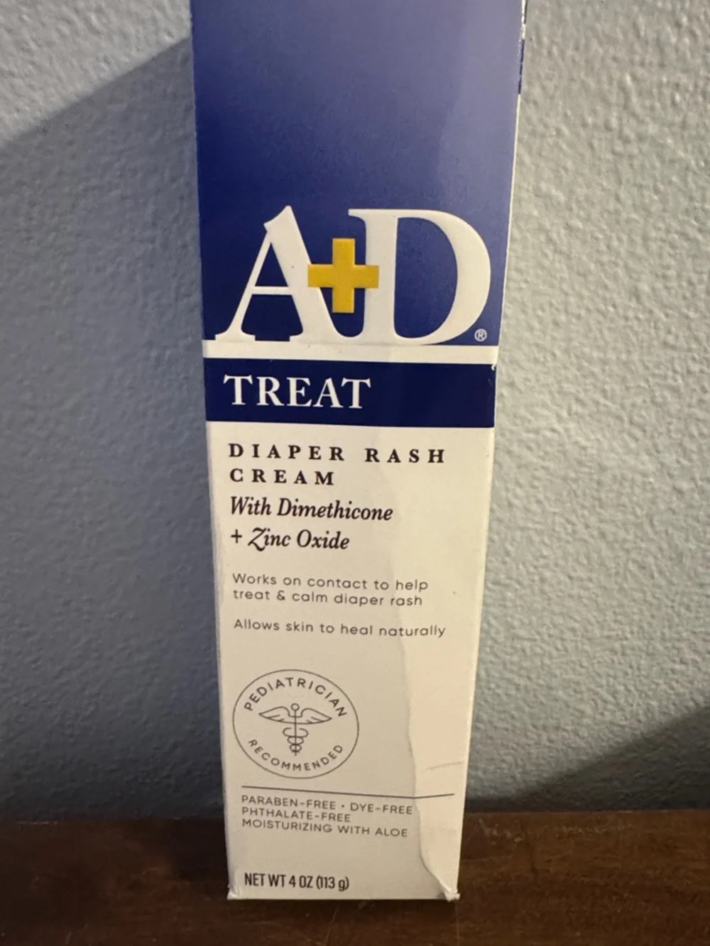 A & D Treat Diaper Rash Cream Dimethicone Zinc Oxide Sealed! 4 oz.